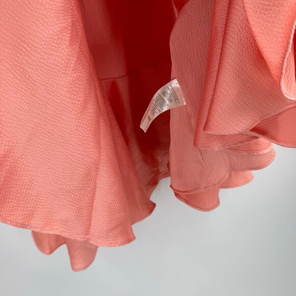 Free People Scarlett Dress Size Medium Mini Pink Peach Summer Button V-Neck NWT - Picture 13 of 16